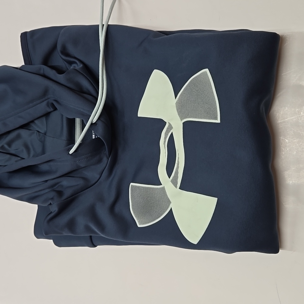 Under Armour loose fit mens size small blue gray  hoodie